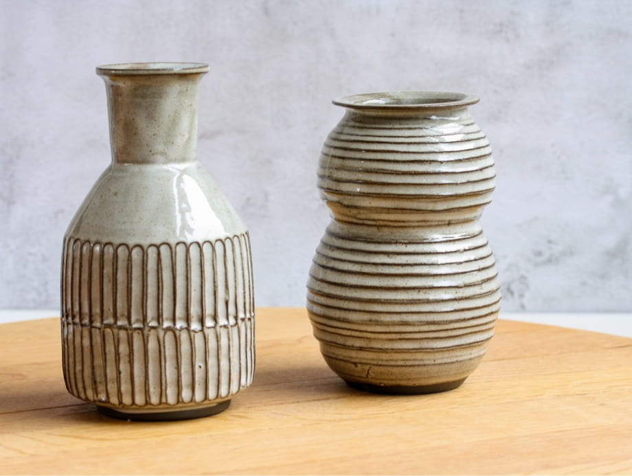 Handgemachtes -Vasen im skandinavischen Stil