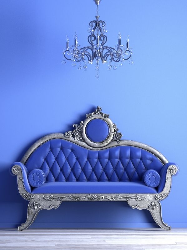 Biedermeier Sofa in blau