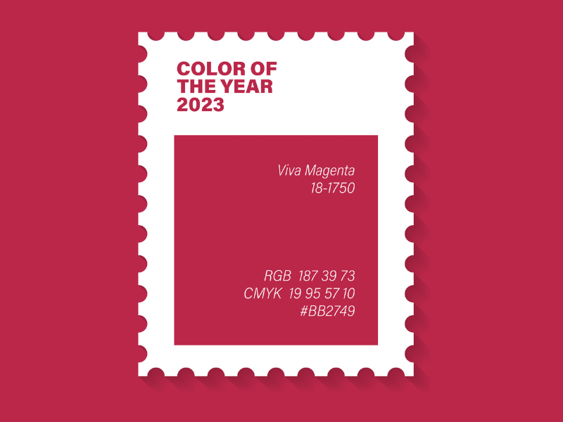 Farbe des Jahres 2023 Viva Magenta